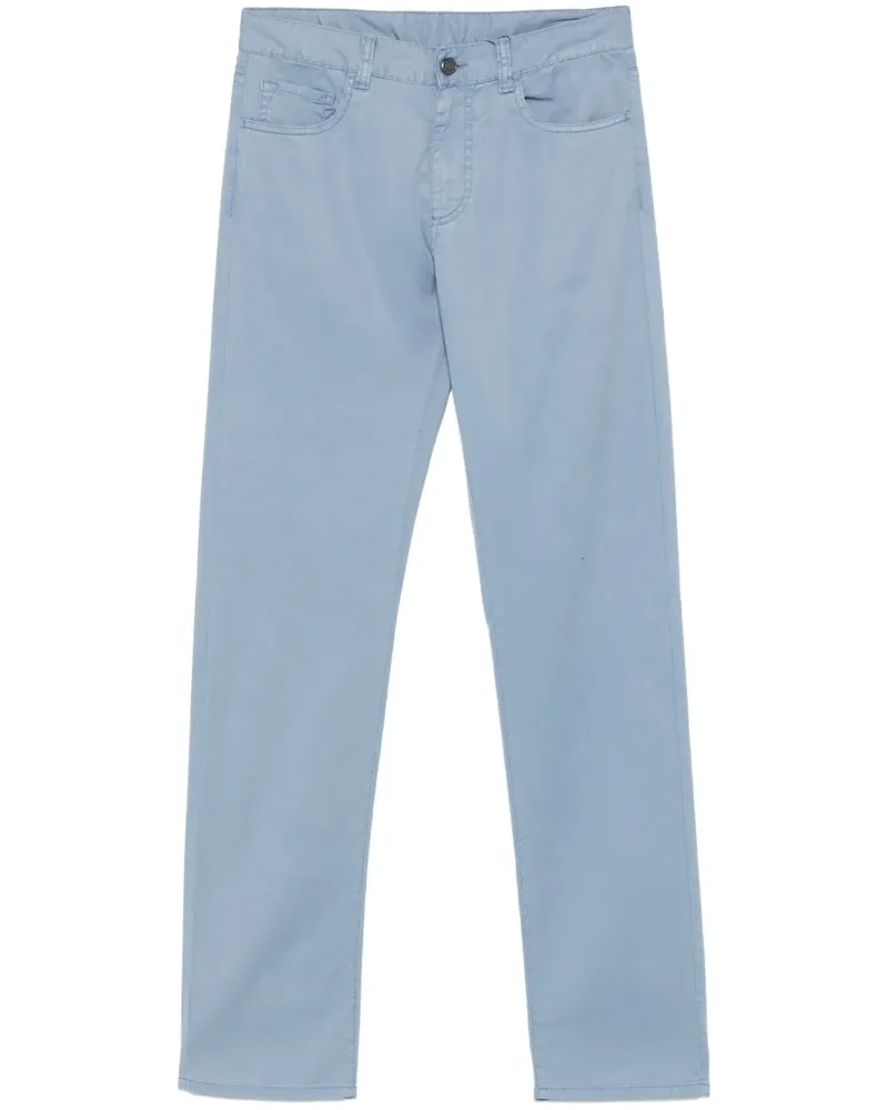 Canali Klassische Twill-Hose - Blau Blau