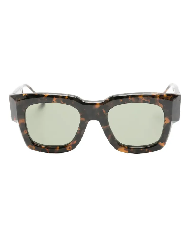 Thom Browne tortoiseshell-effect square-frame sunglasses - Braun Braun