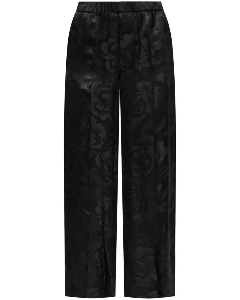 Kenzo Gerade Hose aus Seidengemisch - Schwarz Schwarz