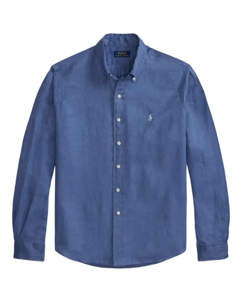 Ralph Lauren Pony embroidered linen shirt - Blau Blau