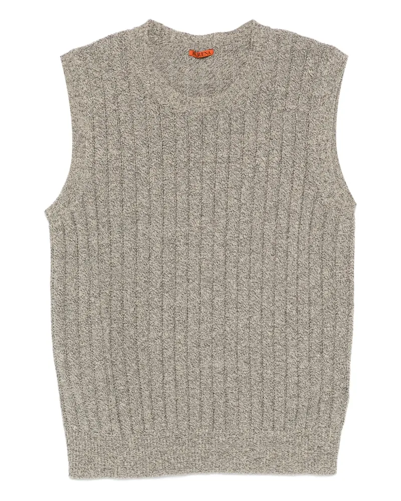 BARENA Pullunder mit Zopfmuster - Nude Nude