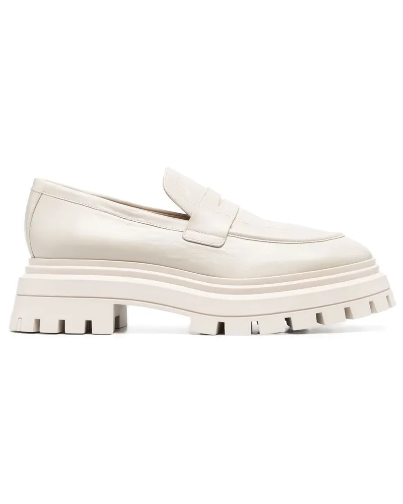 Stuart Weitzman Loafer mit mandelförmiger Kappe - Nude Nude