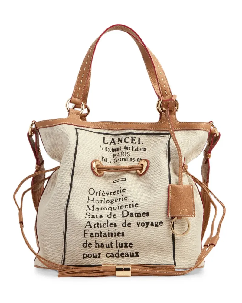 Lancel medium Premier Flirt leather-trimmed bucket bag - Nude Nude