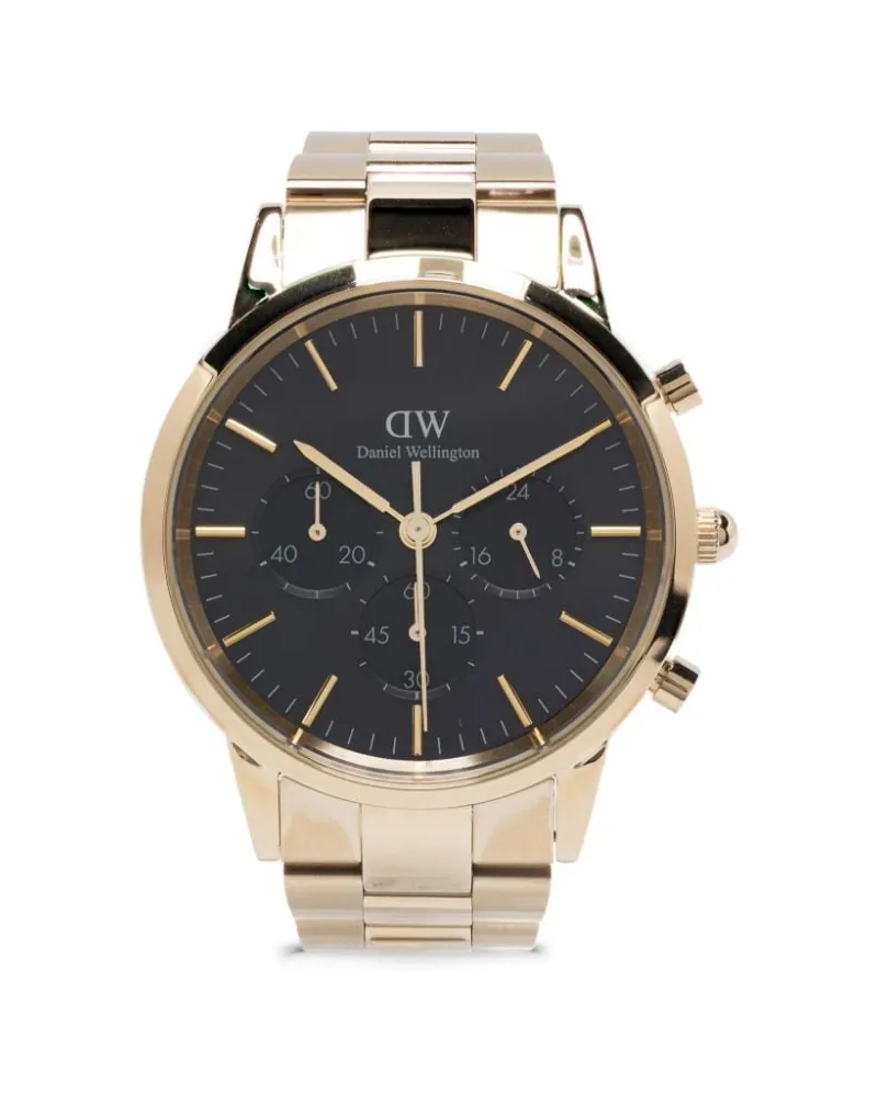 Daniel Wellington Iconic Chronograph Link 42mm - Schwarz Schwarz