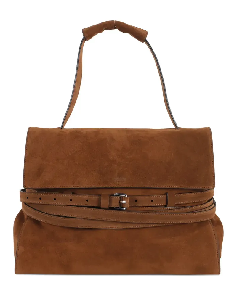 Moschino Tie Me Schultertasche - Braun Braun