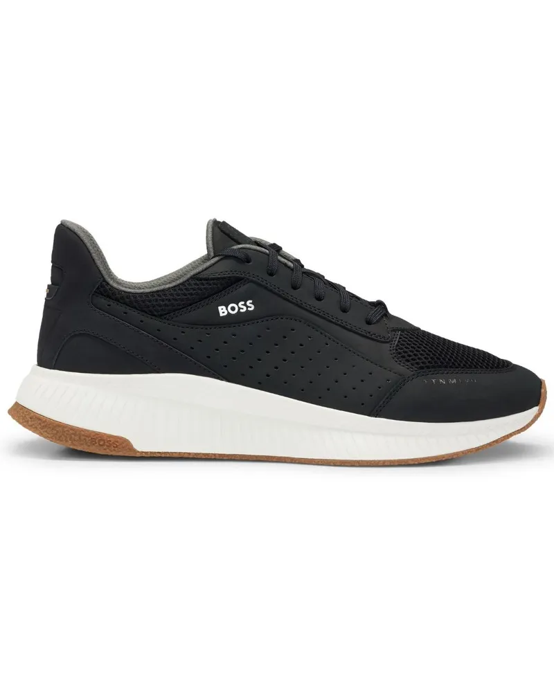 HUGO BOSS Sneakers aus Leder - Schwarz Schwarz