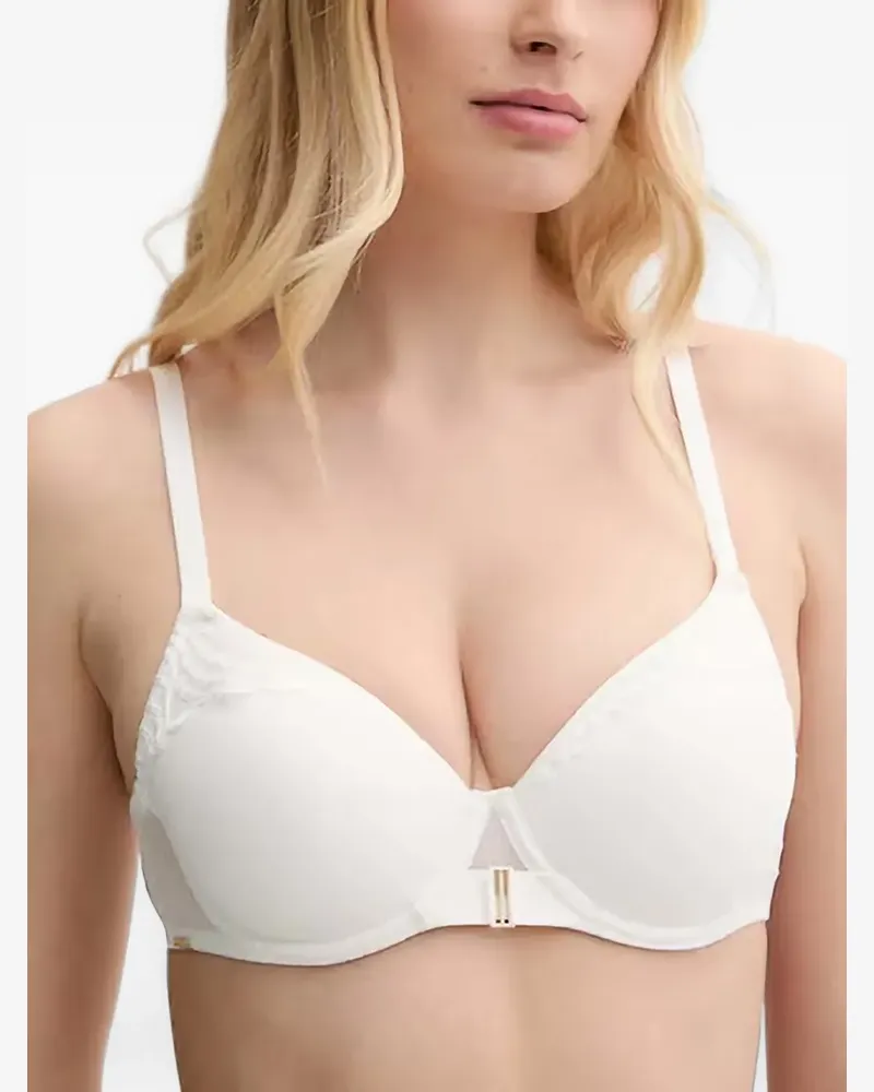 Chantelle lace-trim ribbed-knit bra - Weiß Weiß
