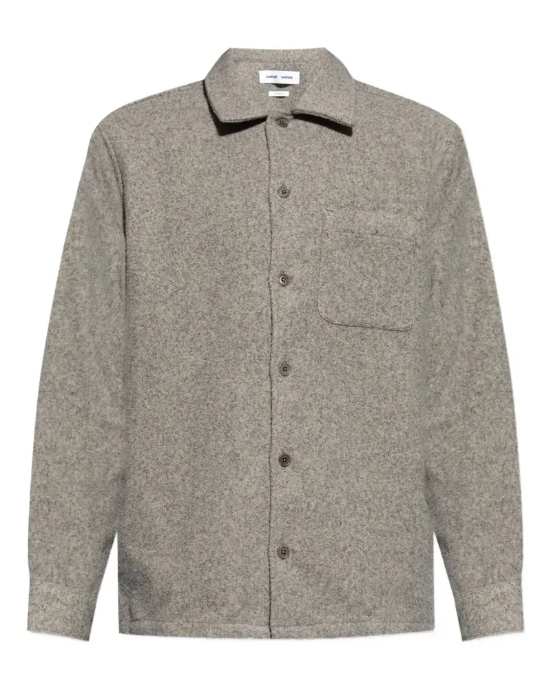 Samsøe & Samsøe Hemdjacke mit Knöpfen - Grau Grau