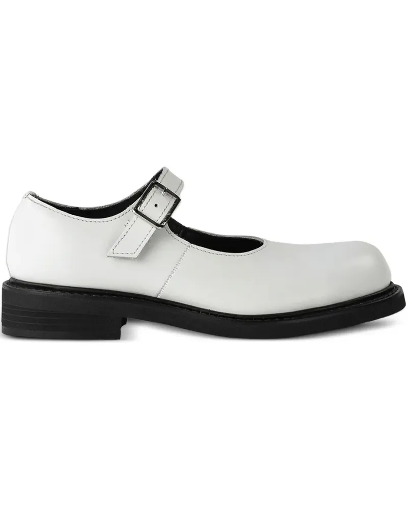 Comme des Garçons Teiban Goodyear Ballerinas mit Schnallenriemen - Weiß Weiß