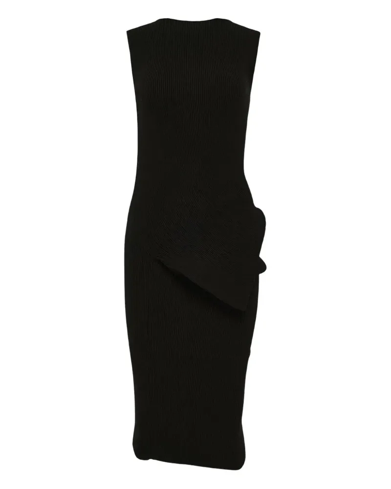 Rick Owens Babel draped-detail midi dress - Schwarz Schwarz