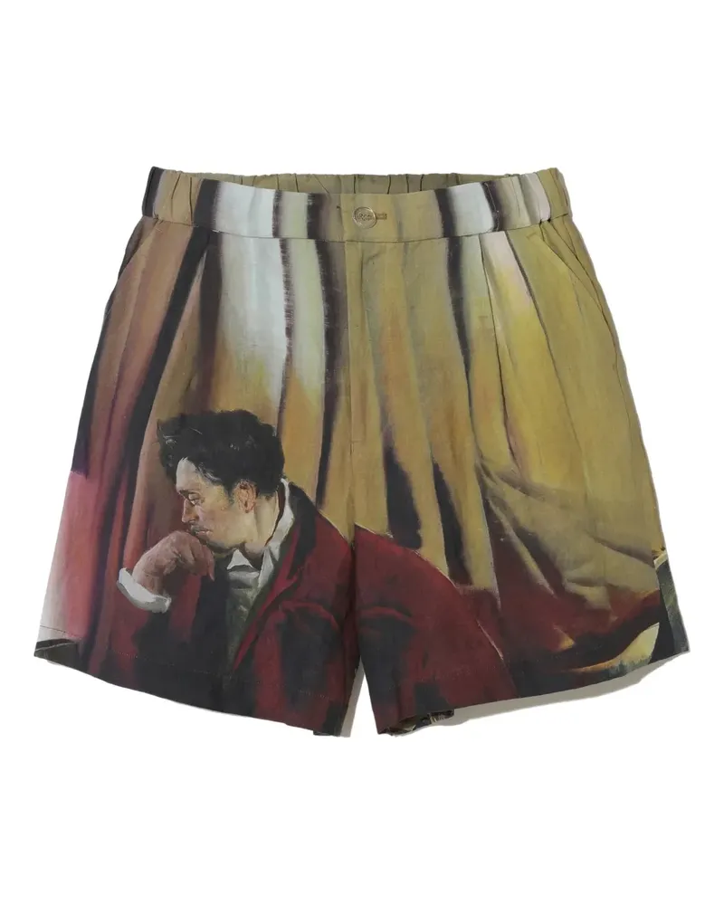 Undercover elasticated printed shorts - Nude Nude