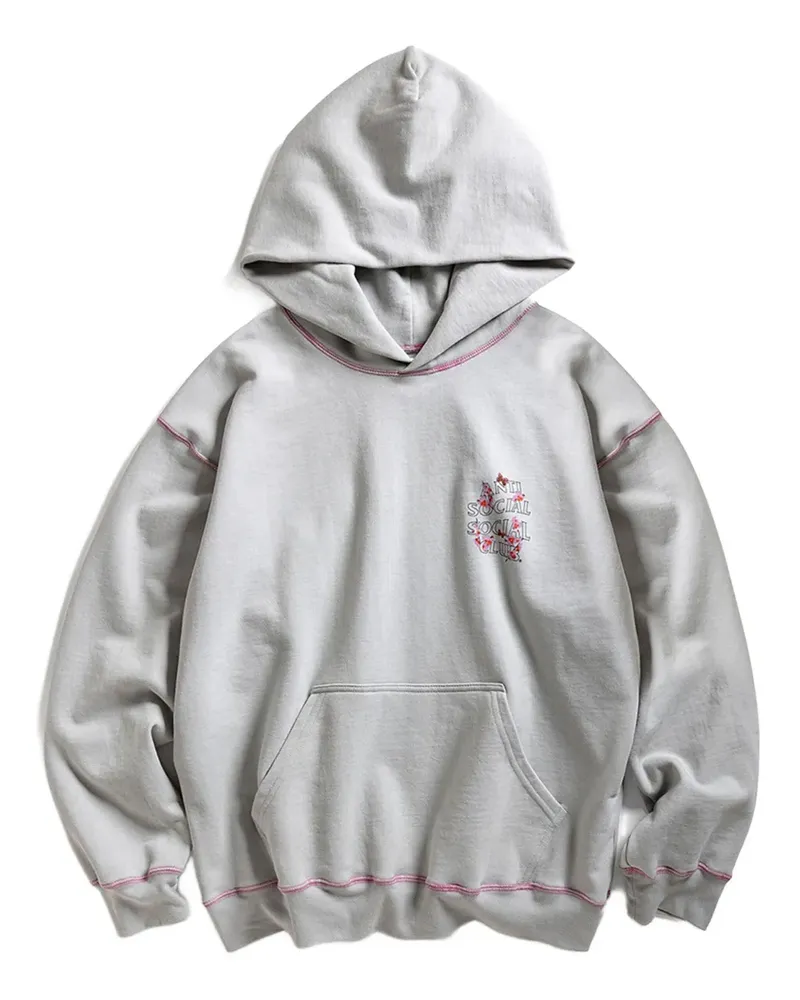 Anti Social Social Club logo-print hoodie - Grau Grau