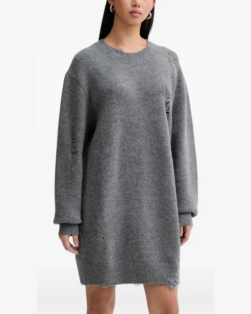 IRO distressed long-sleeve dress - Grau Grau