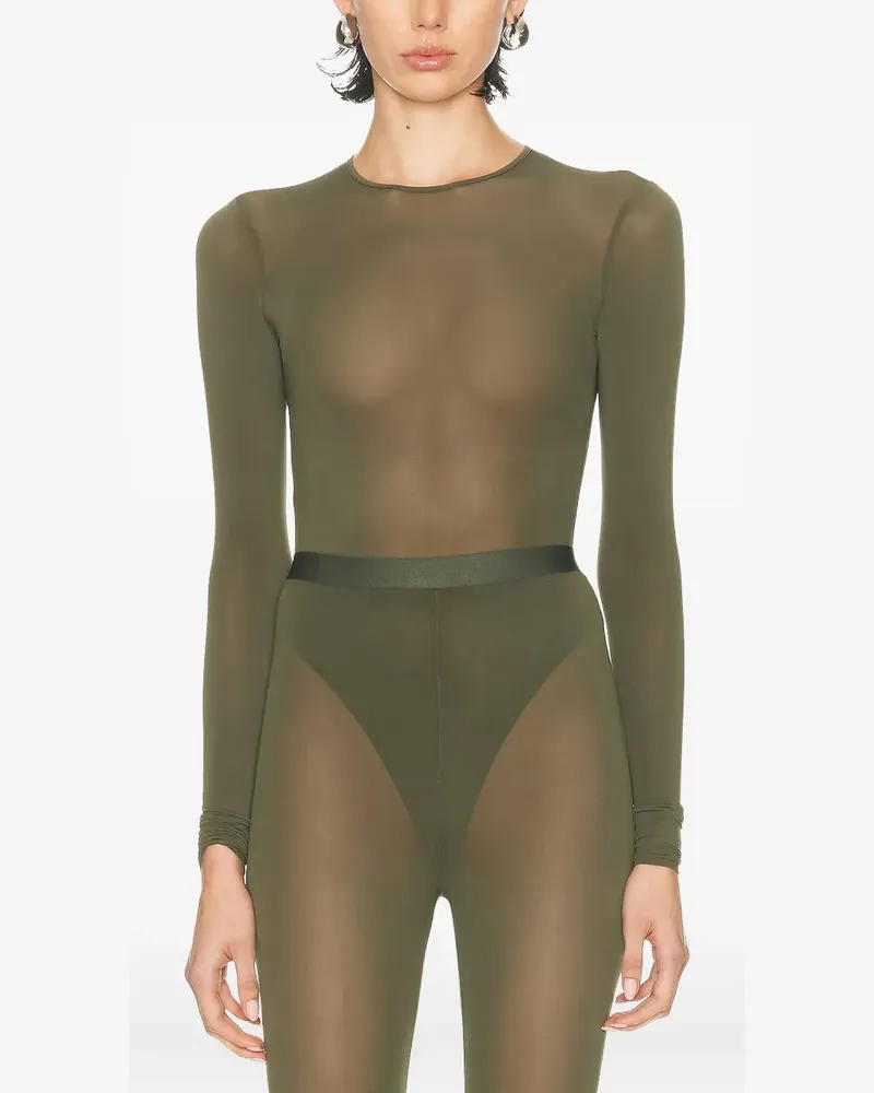 WARDROBE.NYC Semi-transparenter Body - Grün Grün