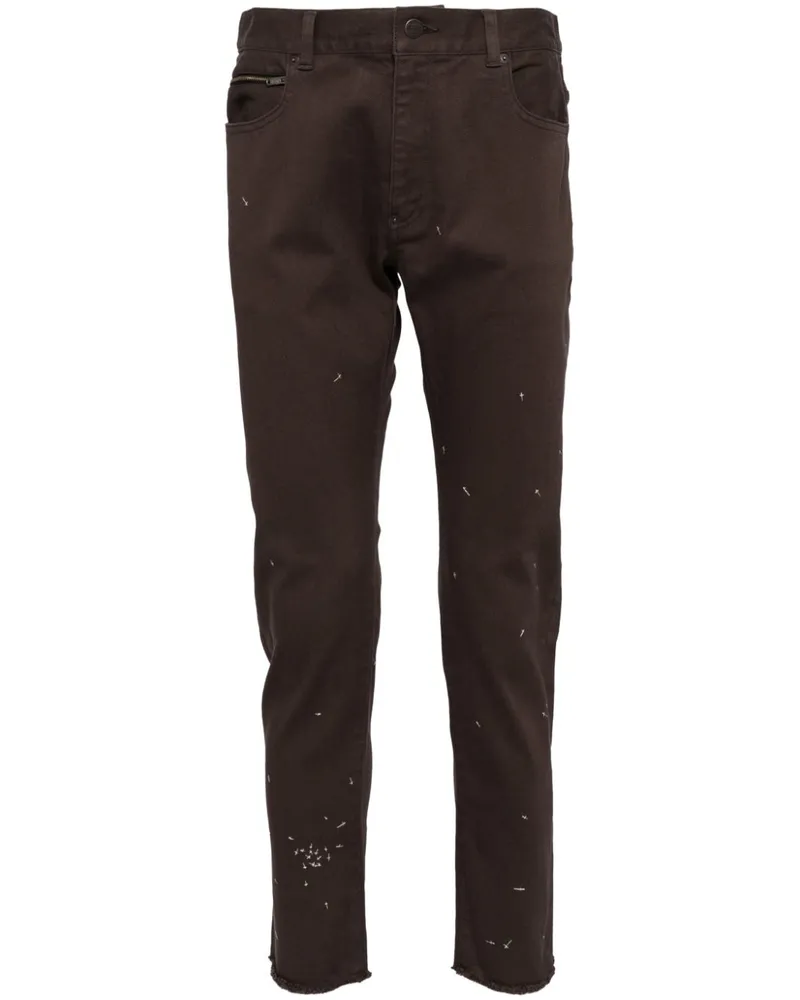 Undercover Bestickte Jeans - Braun Braun
