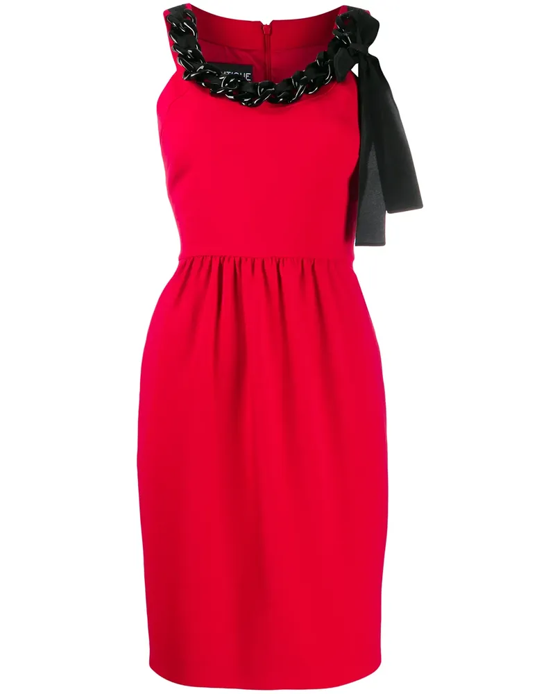 Moschino Kleid mit Zierkette - Rot Rot