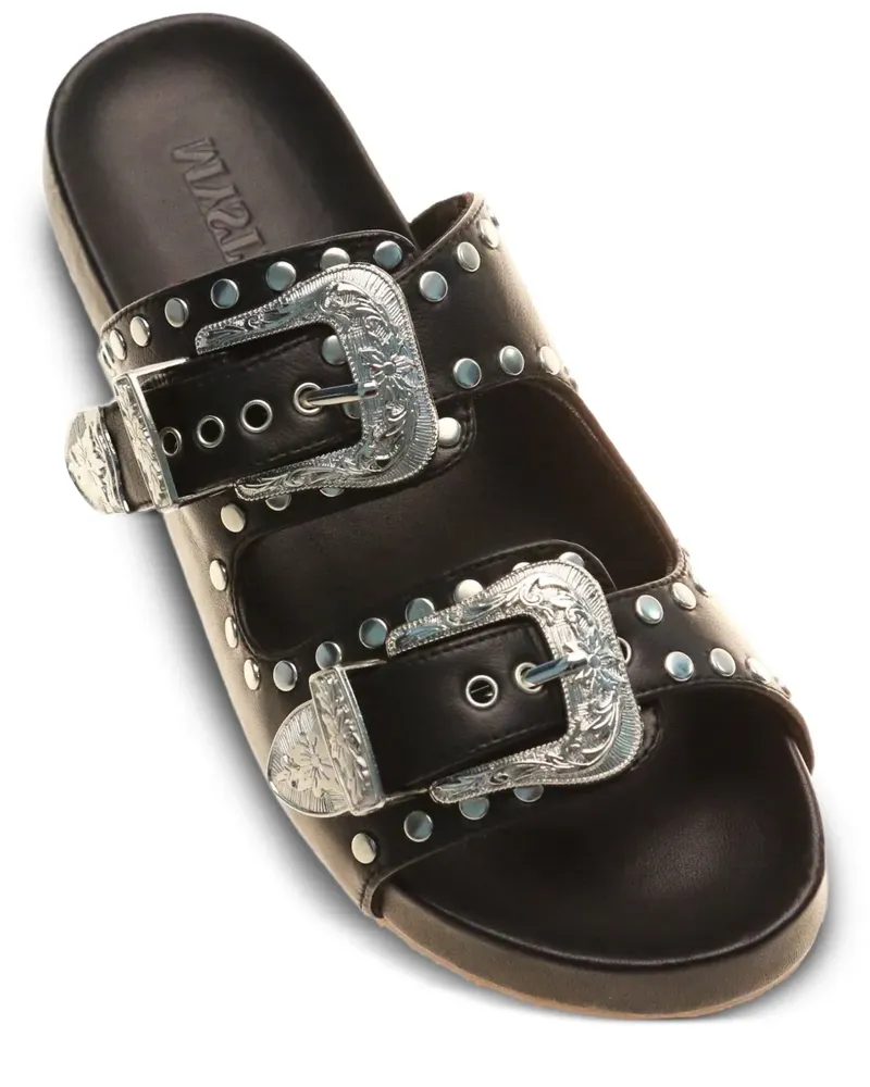 Mystique buckle studded sandals - Schwarz Schwarz