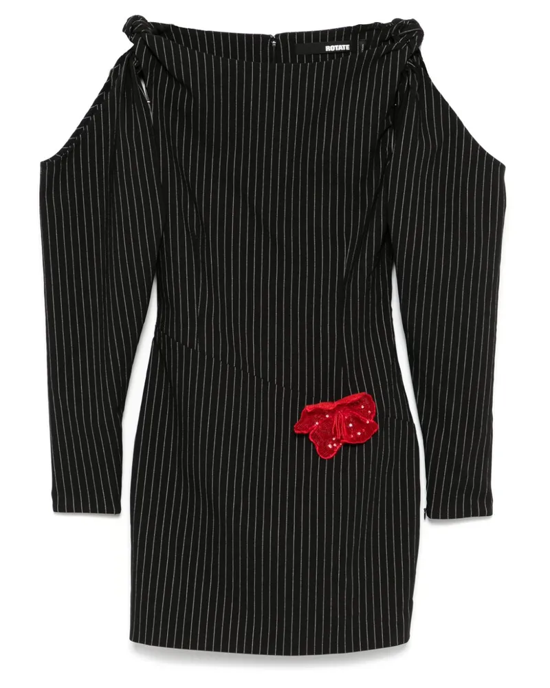 ROTATE Birger Christensen Minikleid mit Knoten - Schwarz Schwarz