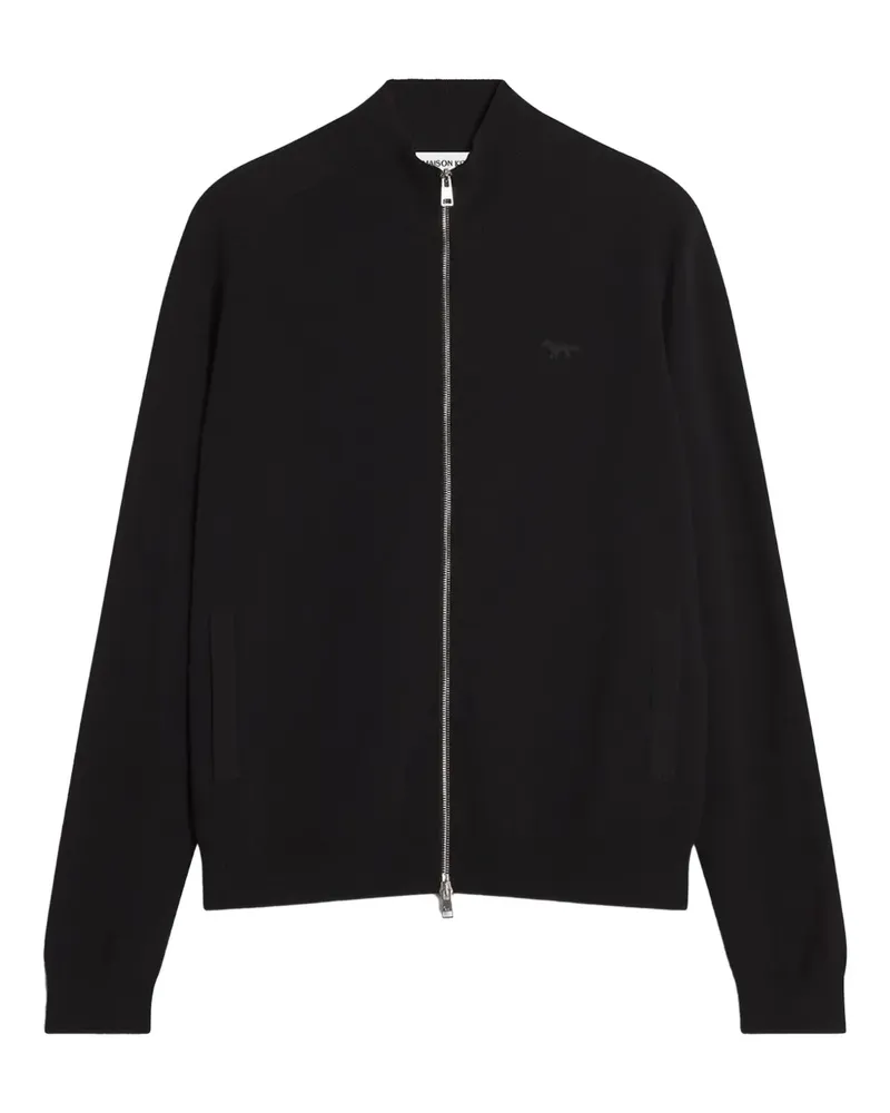 Kitsuné Klassischer Cardigan - Schwarz Schwarz