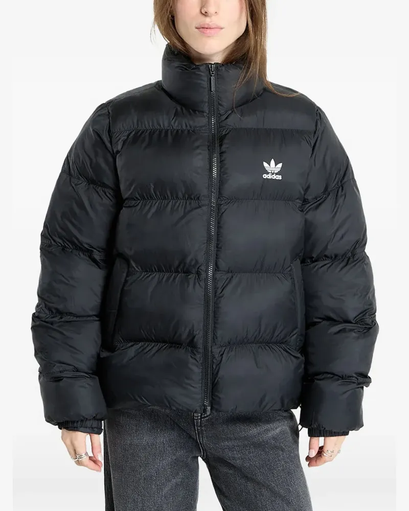 adidas Adicolor short puffer jacket - Schwarz Schwarz