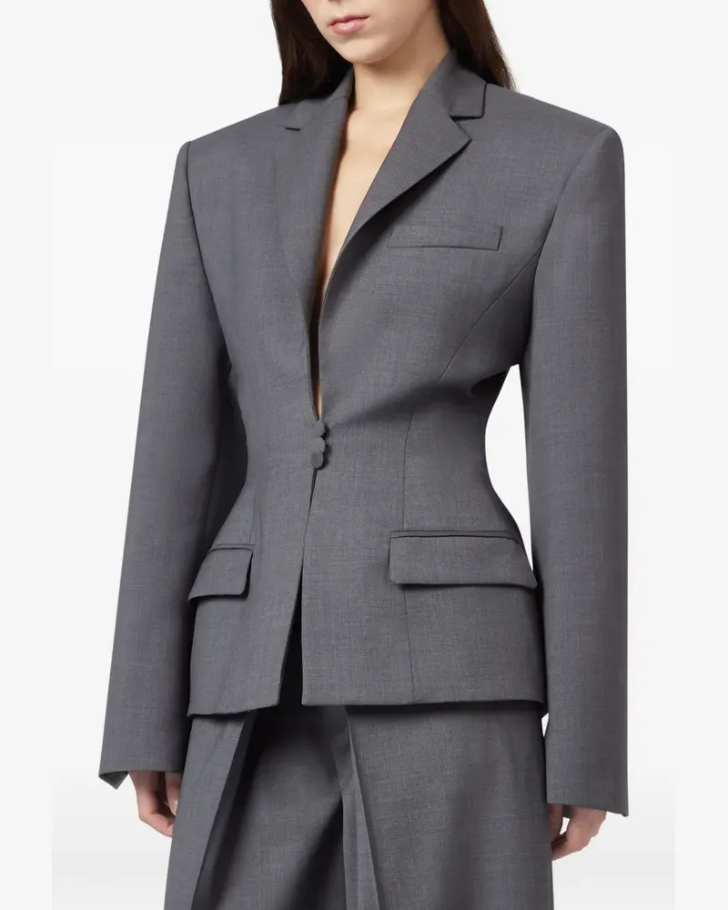 Giuseppe di Morabito Jacke mit steigendem Revers - Grau Grau