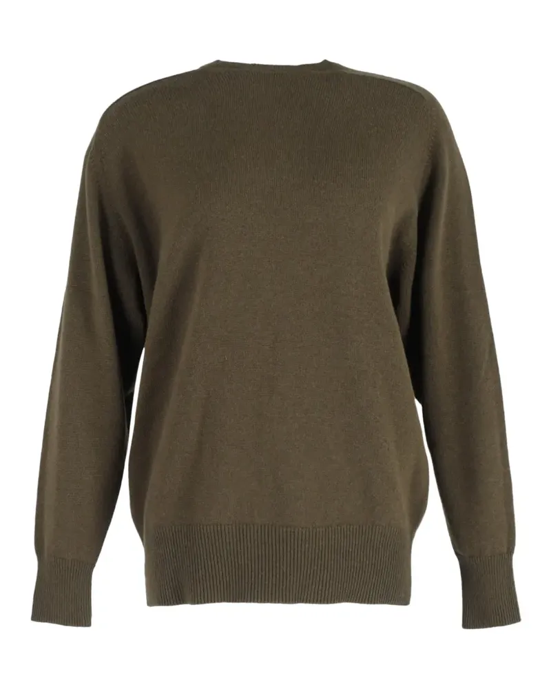 Victoria Beckham crew-neck knitted sweater - Grün Grün