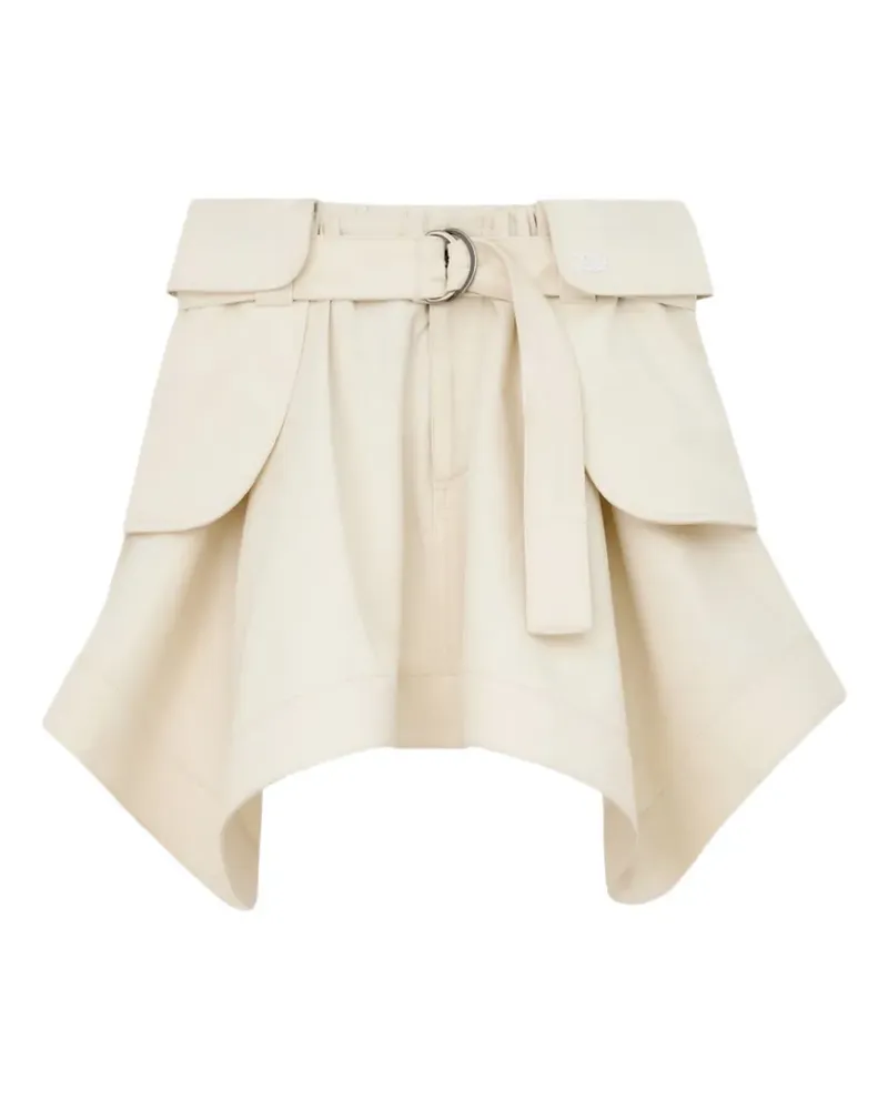 Loewe Cargo belted cotton mini skirt - Nude Nude