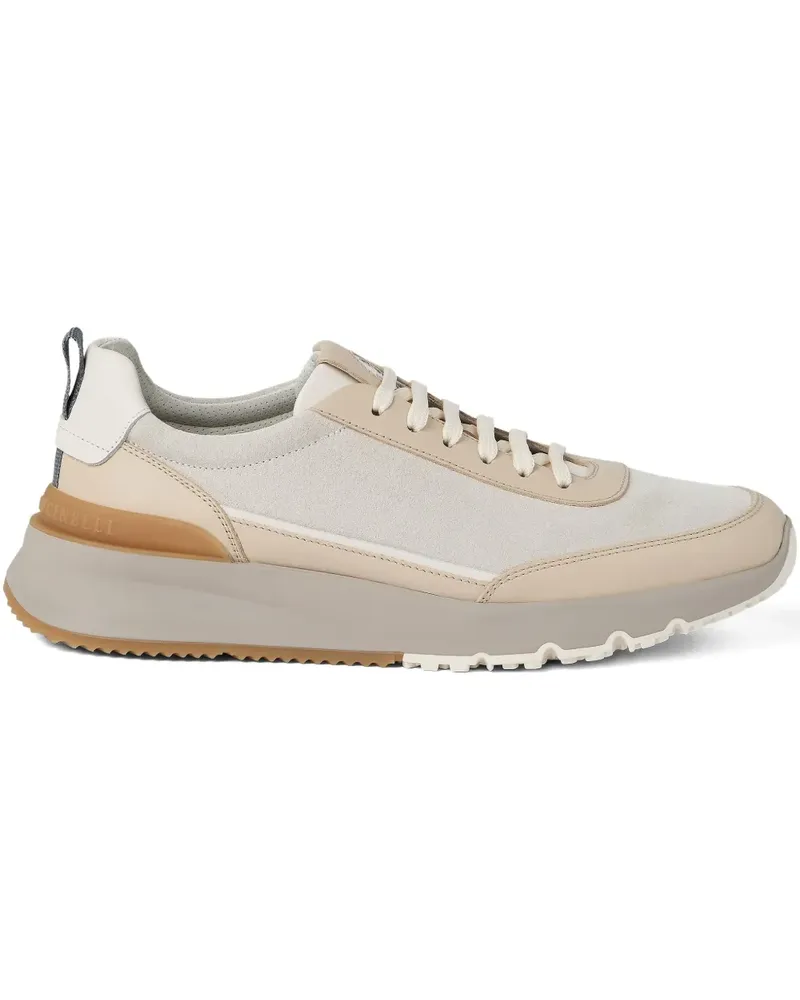 Brunello Cucinelli Sneakers mit Einsätzen - Nude Nude