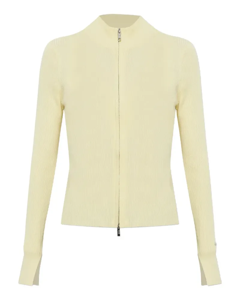 P.E. NATION Solar ribbed zip-up cardigan - Gelb Gelb