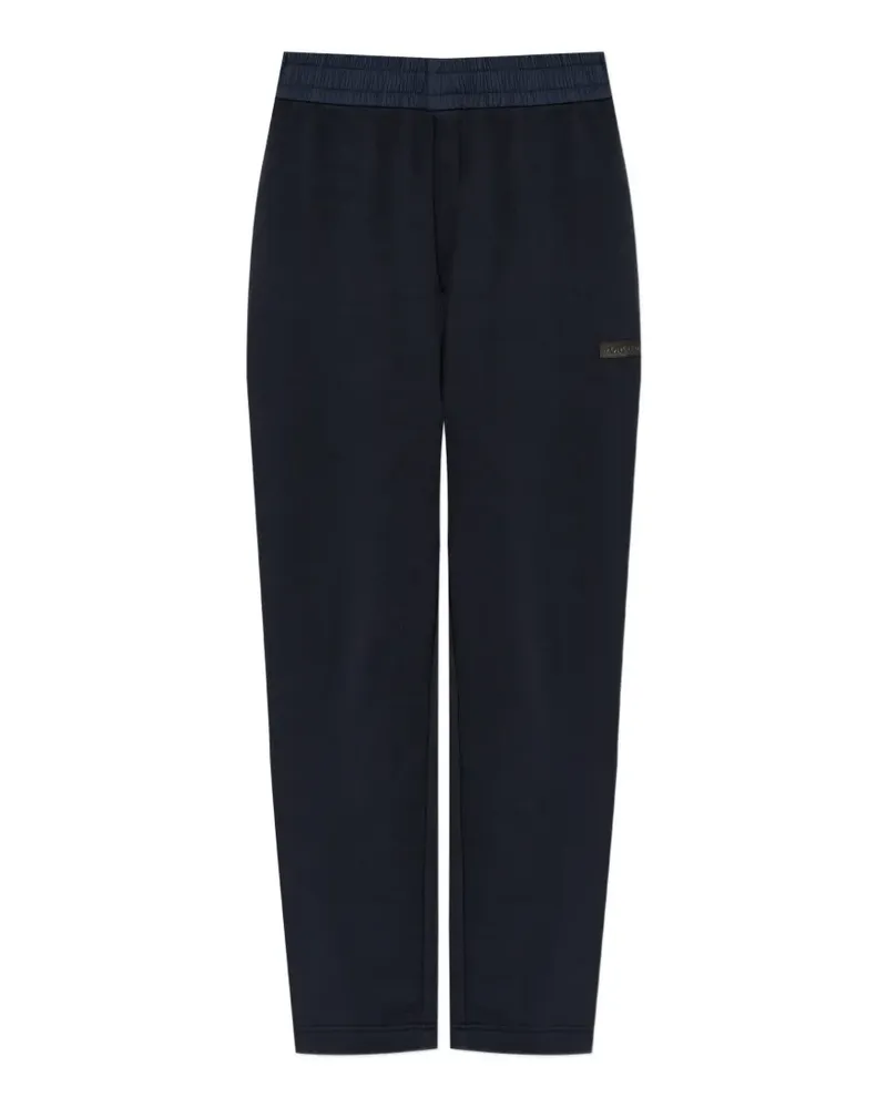 Moncler logo-patch cotton track pants - Blau Blau