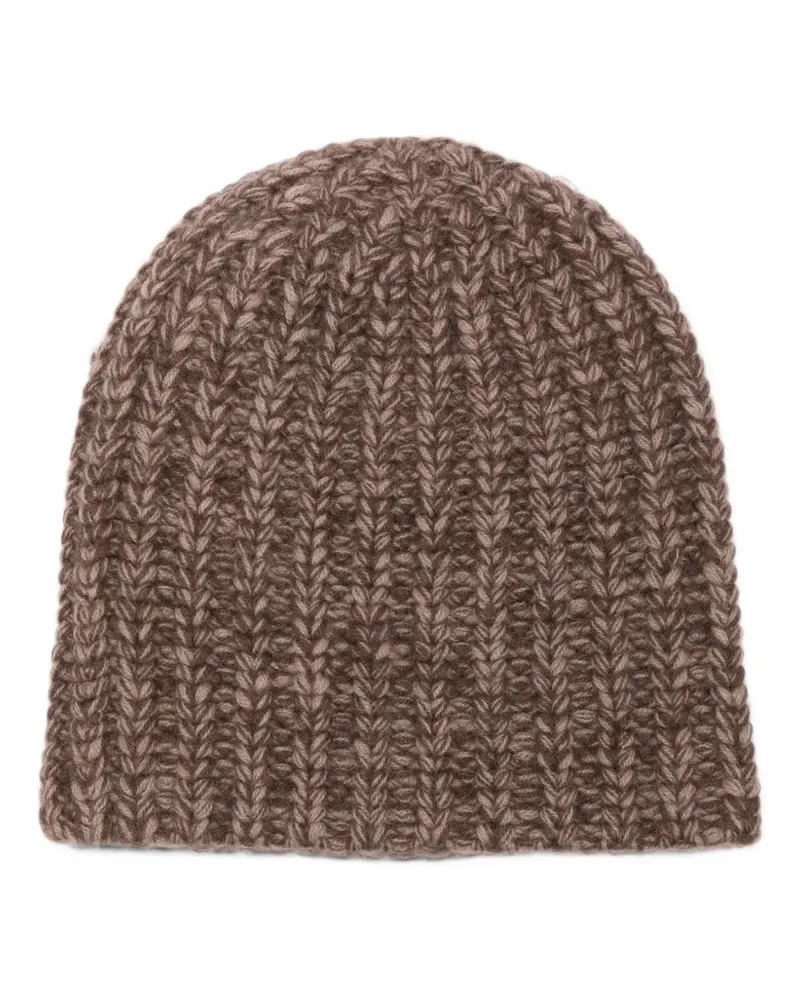 Liska chunky-knit cashmere beanie hat - Braun Braun