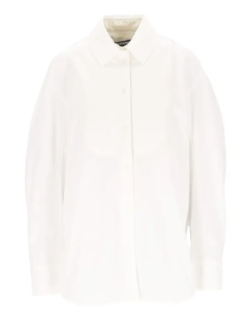 Jacquemus Hemd mit Logo-Stickerei - Weiß Weiß