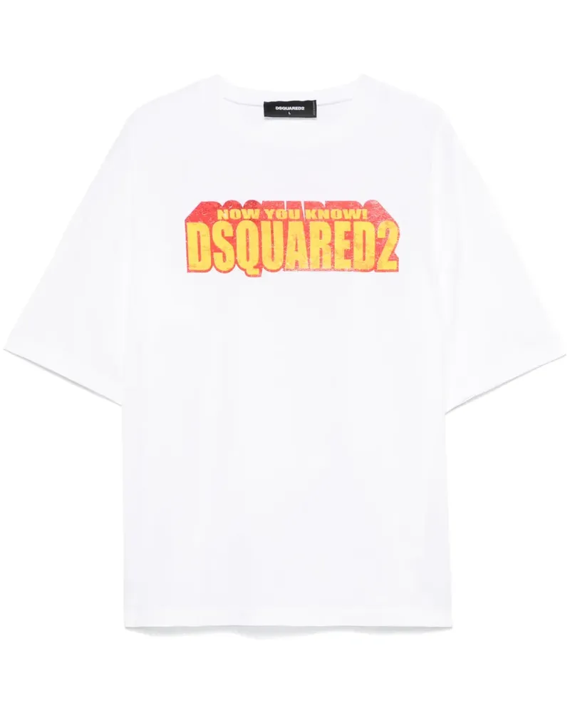 Dsquared2 T-Shirt mit Slogan - Weiß Weiß