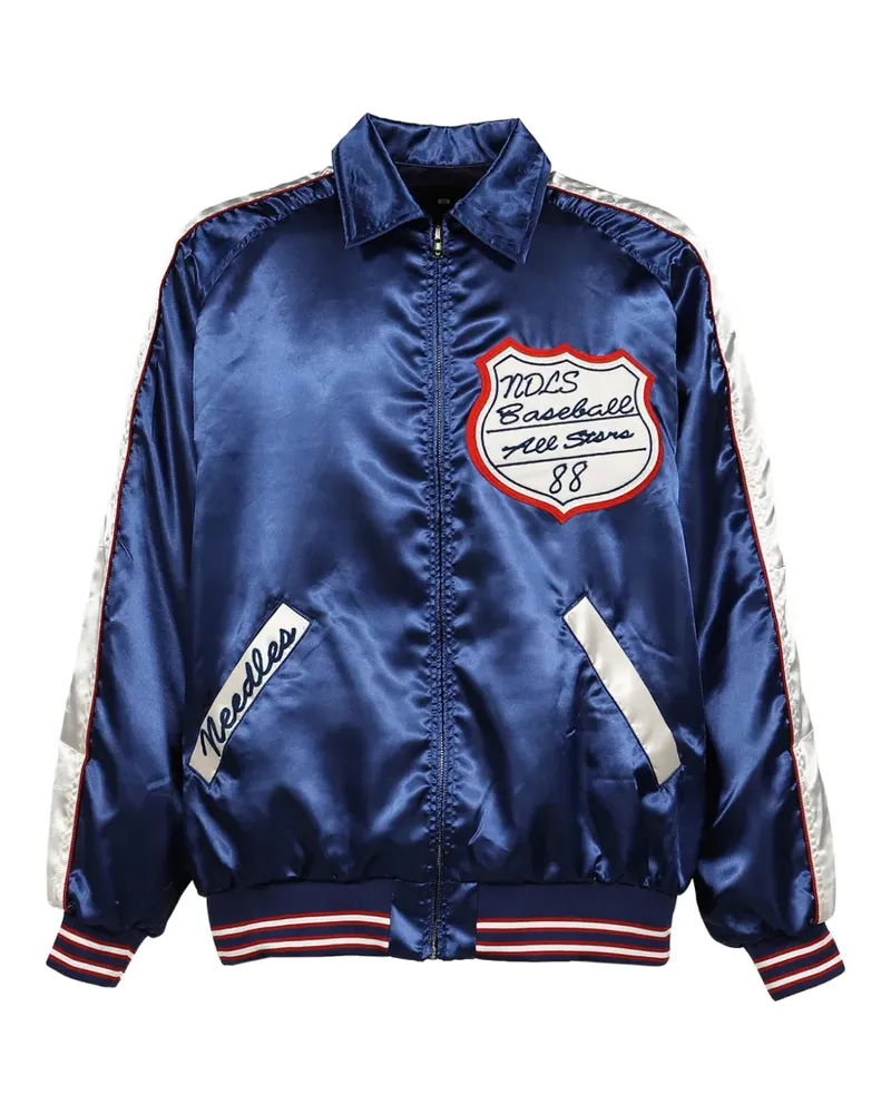 NEEDLES logo-patch bomber jacket - Blau Blau