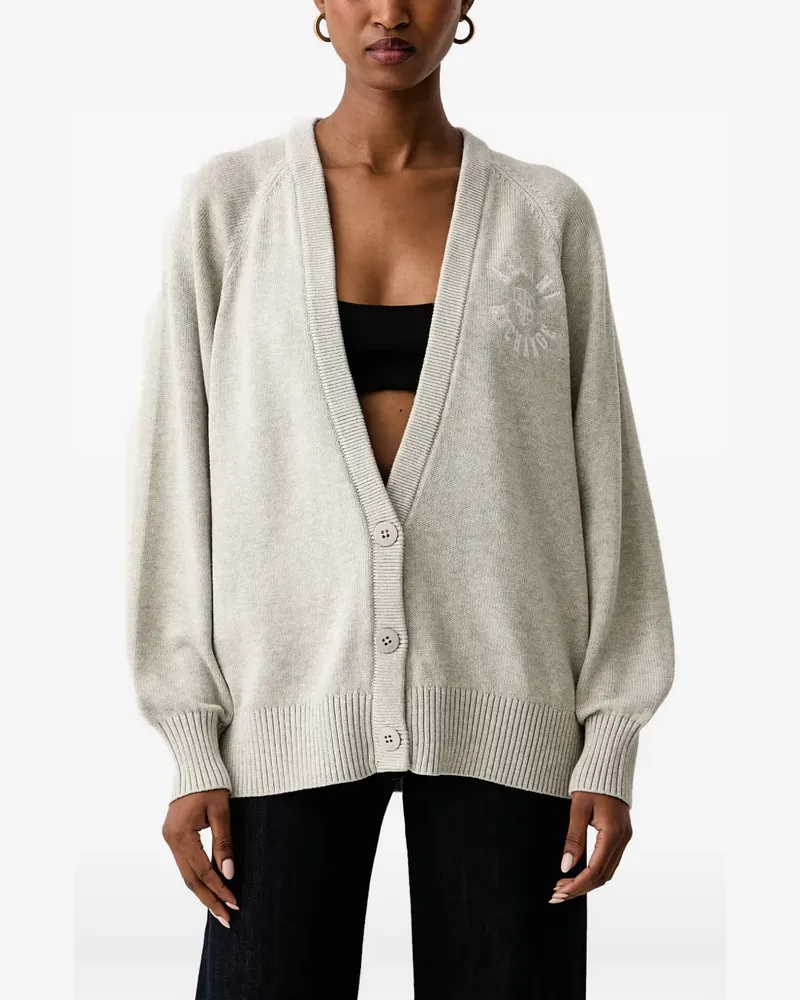 Armani Exchange Cardigan mit Raglanärmeln und Logo-Stickerei - Nude Nude