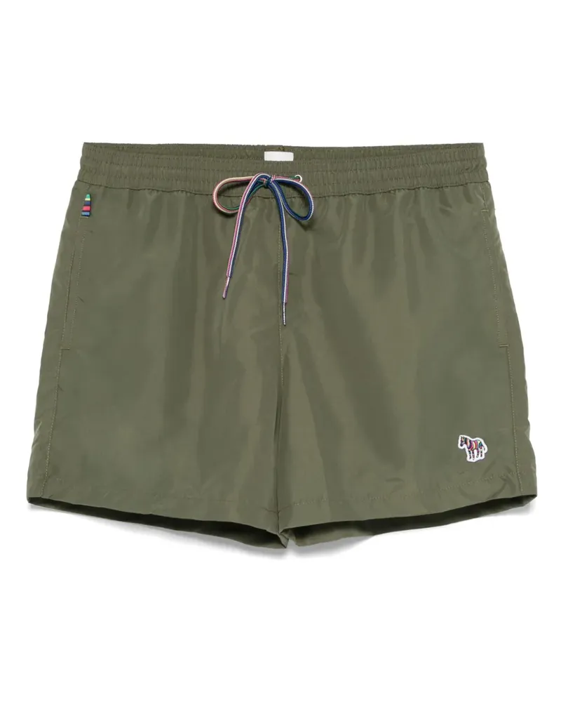 Paul Smith Badeshorts mit Logo-Stickerei - Grün Grün