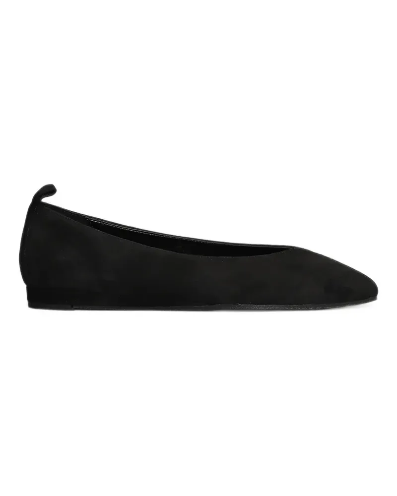 Bianca Di square-toe ballet flats - Schwarz Schwarz