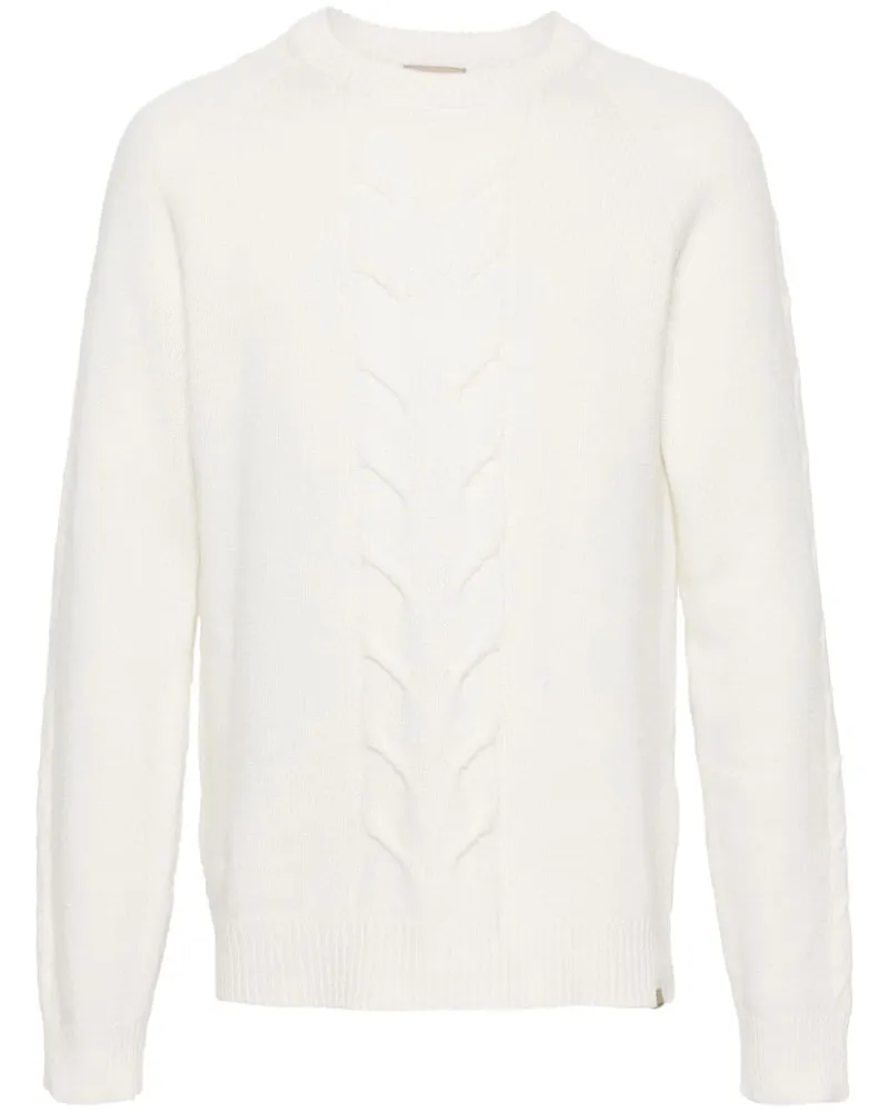 Woolrich Pullover mit Zopfmuster - Weiß Weiß