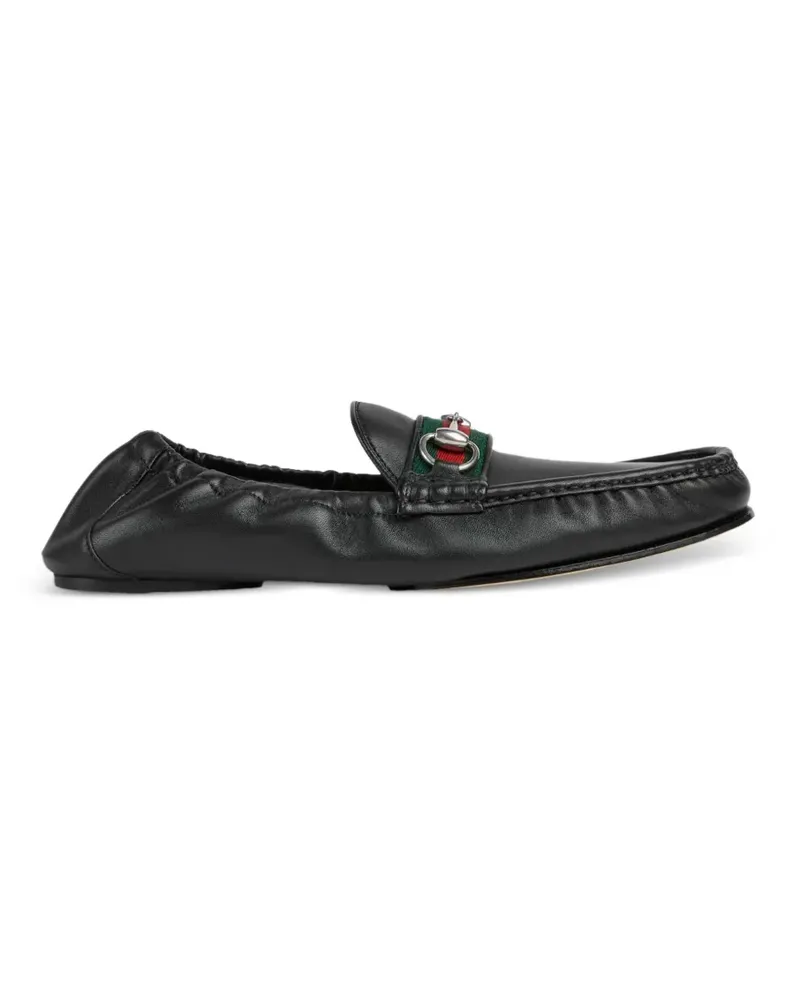Gucci Horsebit Web-stripe loafers - Schwarz Schwarz