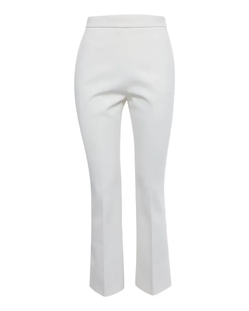 Max Mara Straight-Leg-Hose aus Krepp - Nude Nude