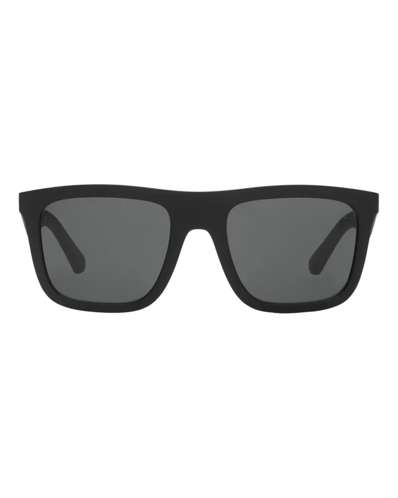 Burberry Karierte Sonnenbrille mit Prägung - Schwarz Schwarz