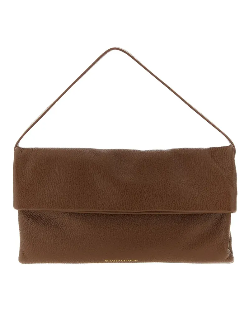 Elisabetta Franchi Schultertasche mit Logo-Prägung - Braun Braun