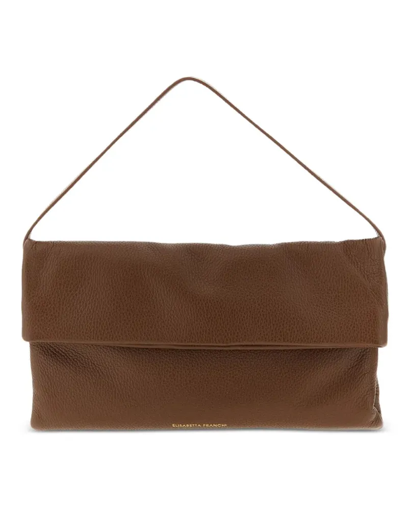 Elisabetta Franchi Schultertasche mit Logo-Prägung - Braun Braun