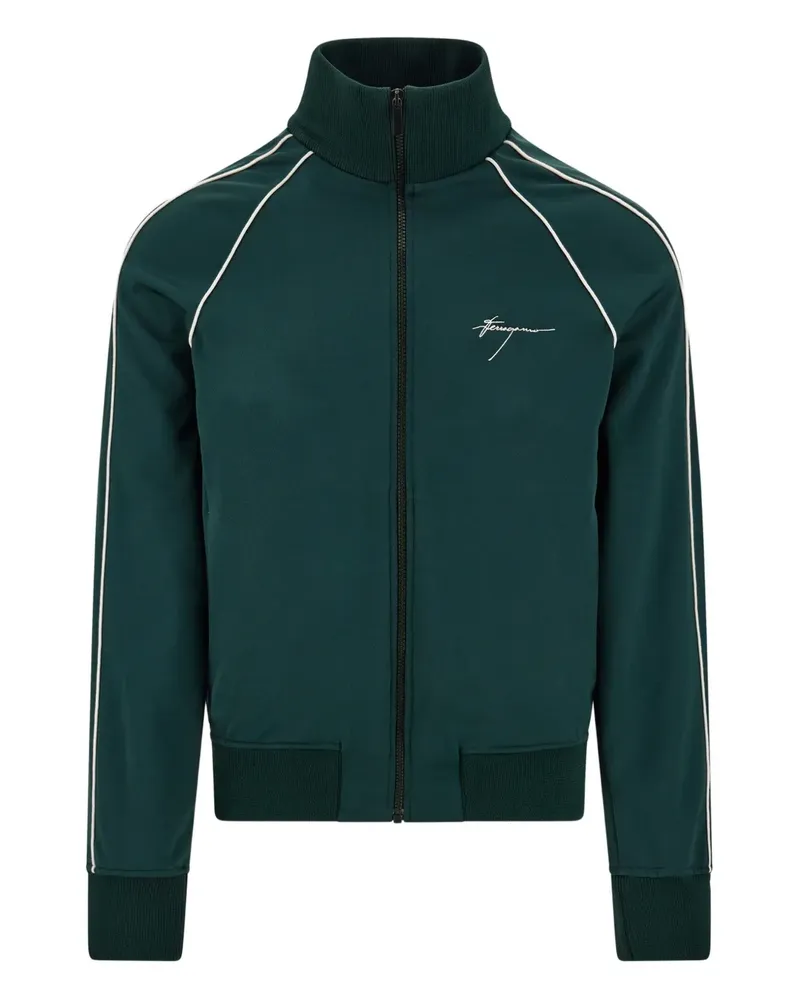 Ferragamo Sportjacke mit Logo-Print - Grün Grün