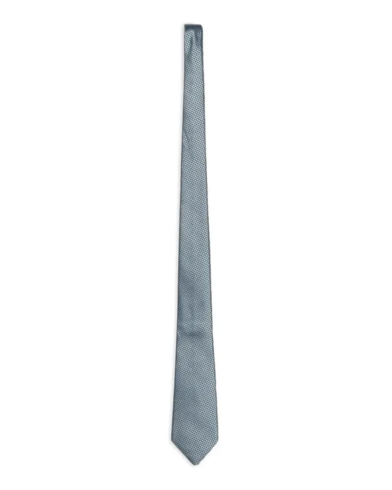Ermenegildo Zegna Krawatte mit Jacquardmuster - Blau Blau