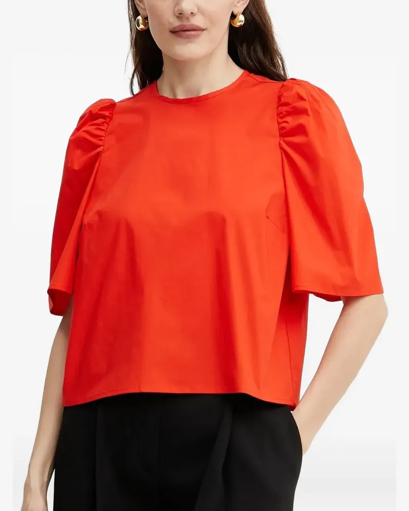 IVY & OAK Elisabeth Ann Oberteil mit Puffärmeln - Rot Rot