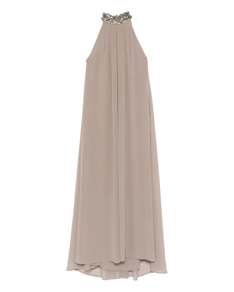 P.A.R.O.S.H. P.A.R.O H. Verziertes Neckholder-Kleid - Nude Nude