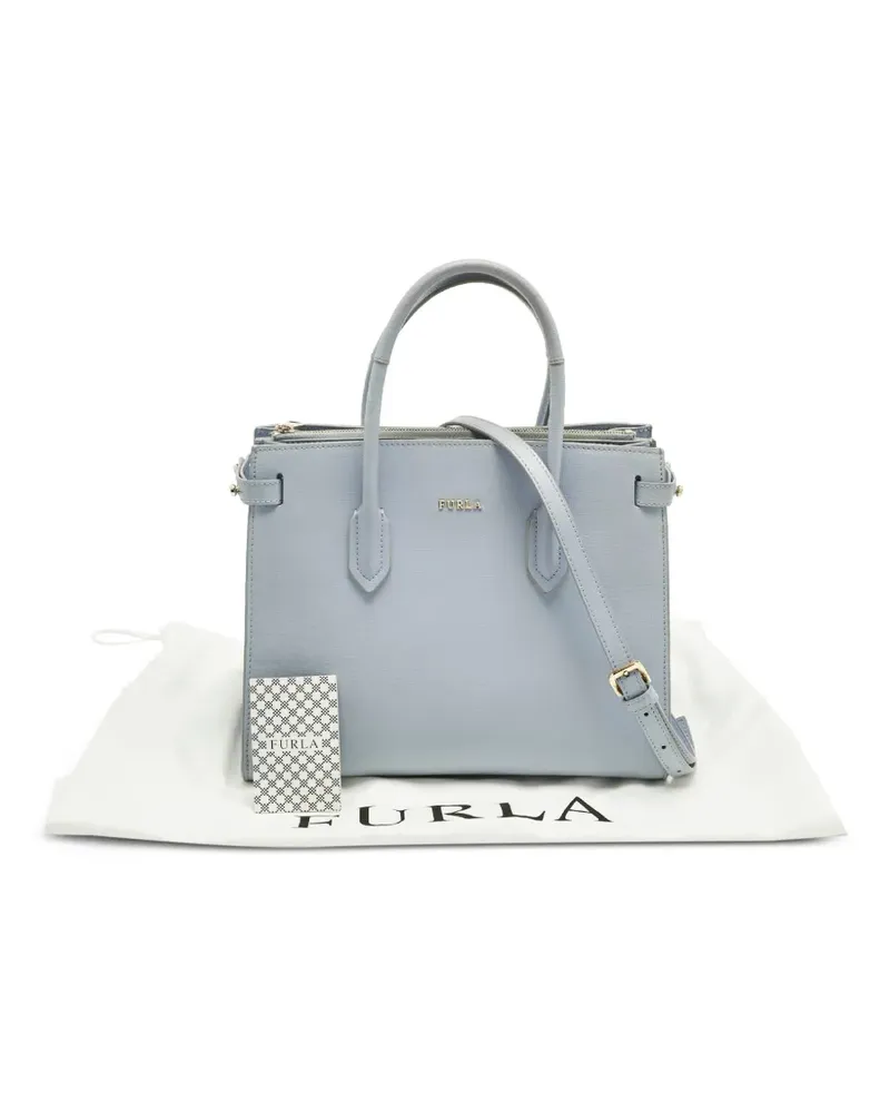 Furla leather tote bag - Blau Blau