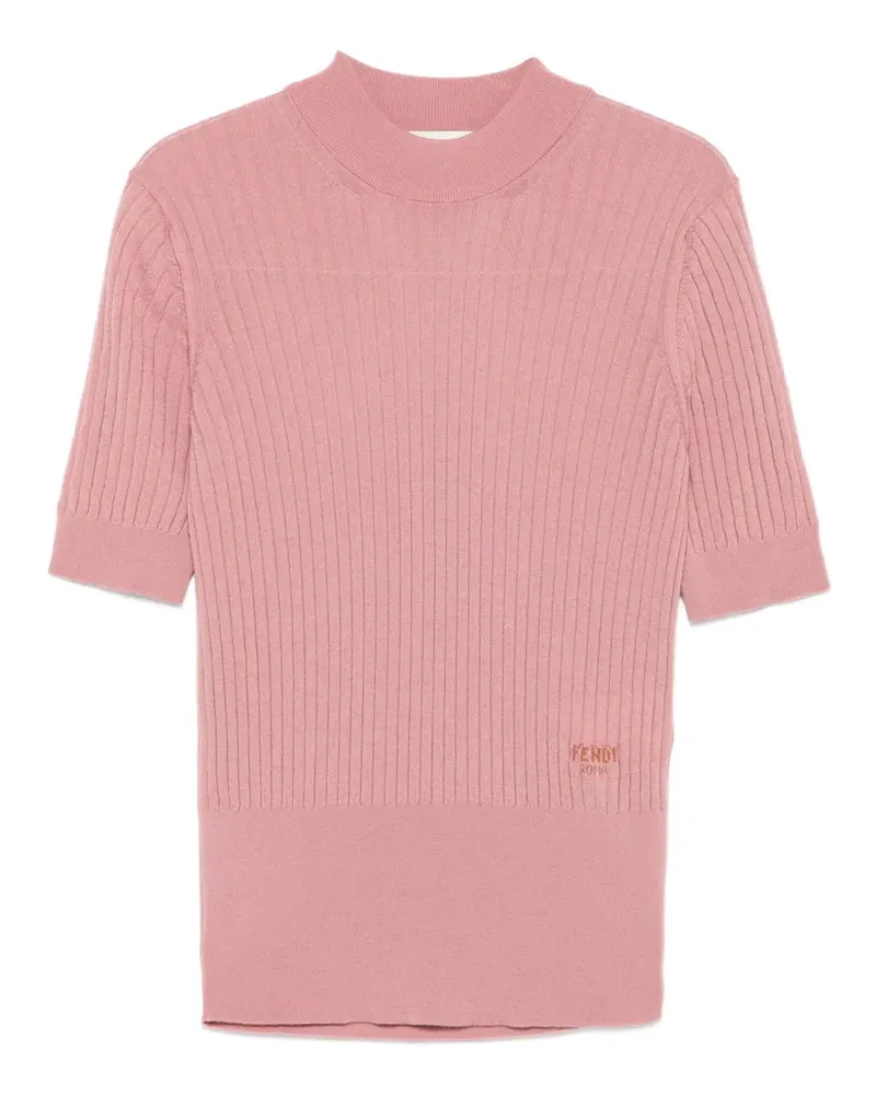 Fendi T-Shirt aus Wollgemisch - Rosa Rosa