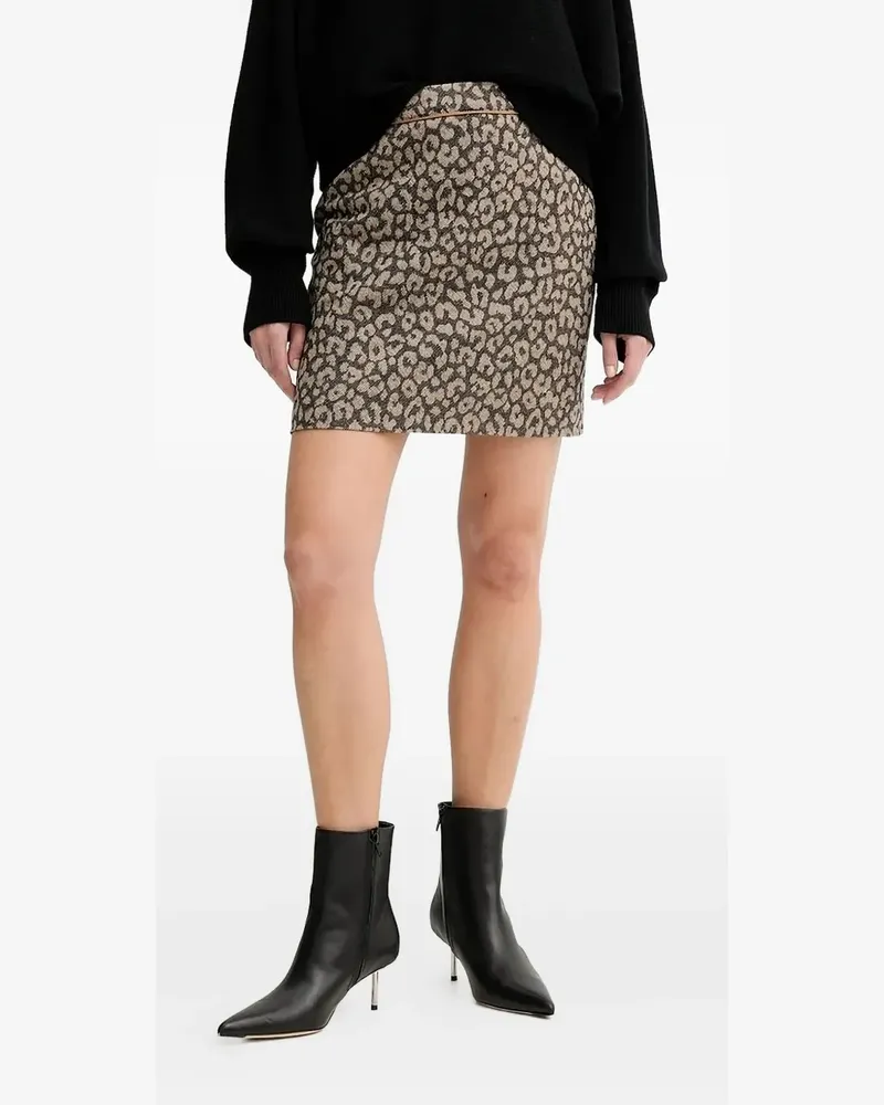 HUGO BOSS Vasola1 Minirock mit Leoparden-Print - Braun Braun